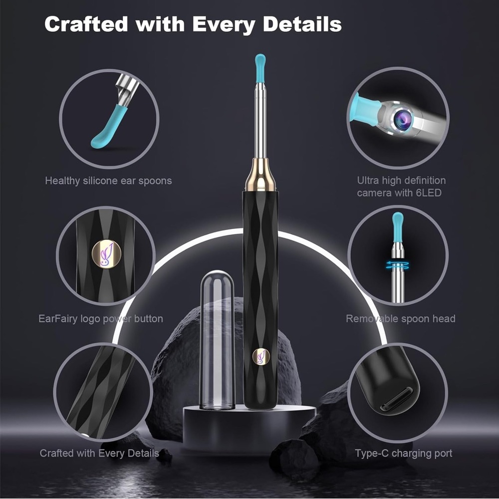 $49.99 EarWax Removal Tool 1080P Ear Camera,Smart Ear Cleaner Earwax Removal Kit - Picture 5 of 6